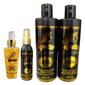 Combo cuidado capilar - Shampoo reparador 500 ML + Mascarilla repolarizadora 500 ML + Termoprotector 120 ML + Sérum 130 ML
